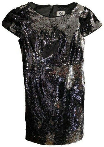 milly minis blacksilver new girls sequined short casual dress
