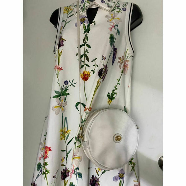 GUCCI White Canvas Signature Crossbody Bag
