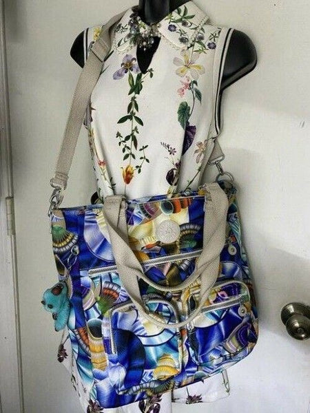 kipling multicolor nylon cross body bag