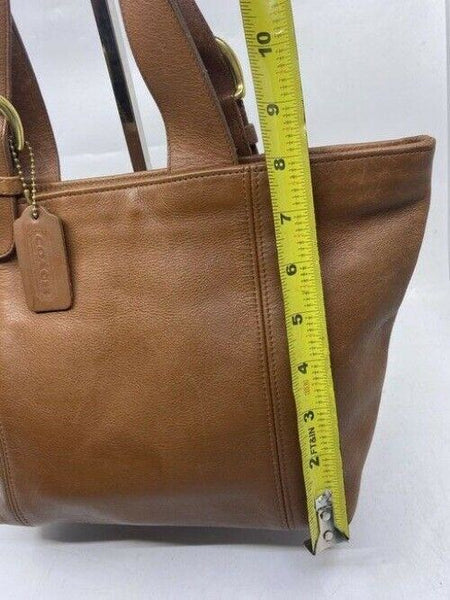 coach shoulder bag vintage handbag great find brown leather tote