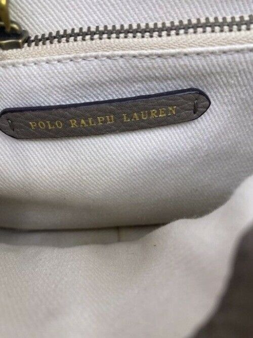 Polo Ralph Lauren Lennox Gray Suede Leather Cross Body Bag