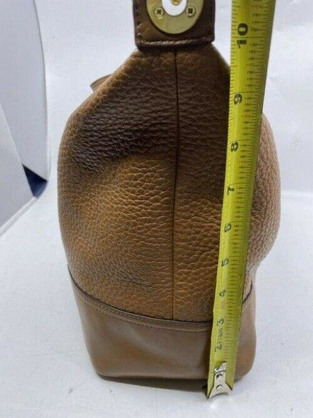 Coach medium brown leather cross body bag