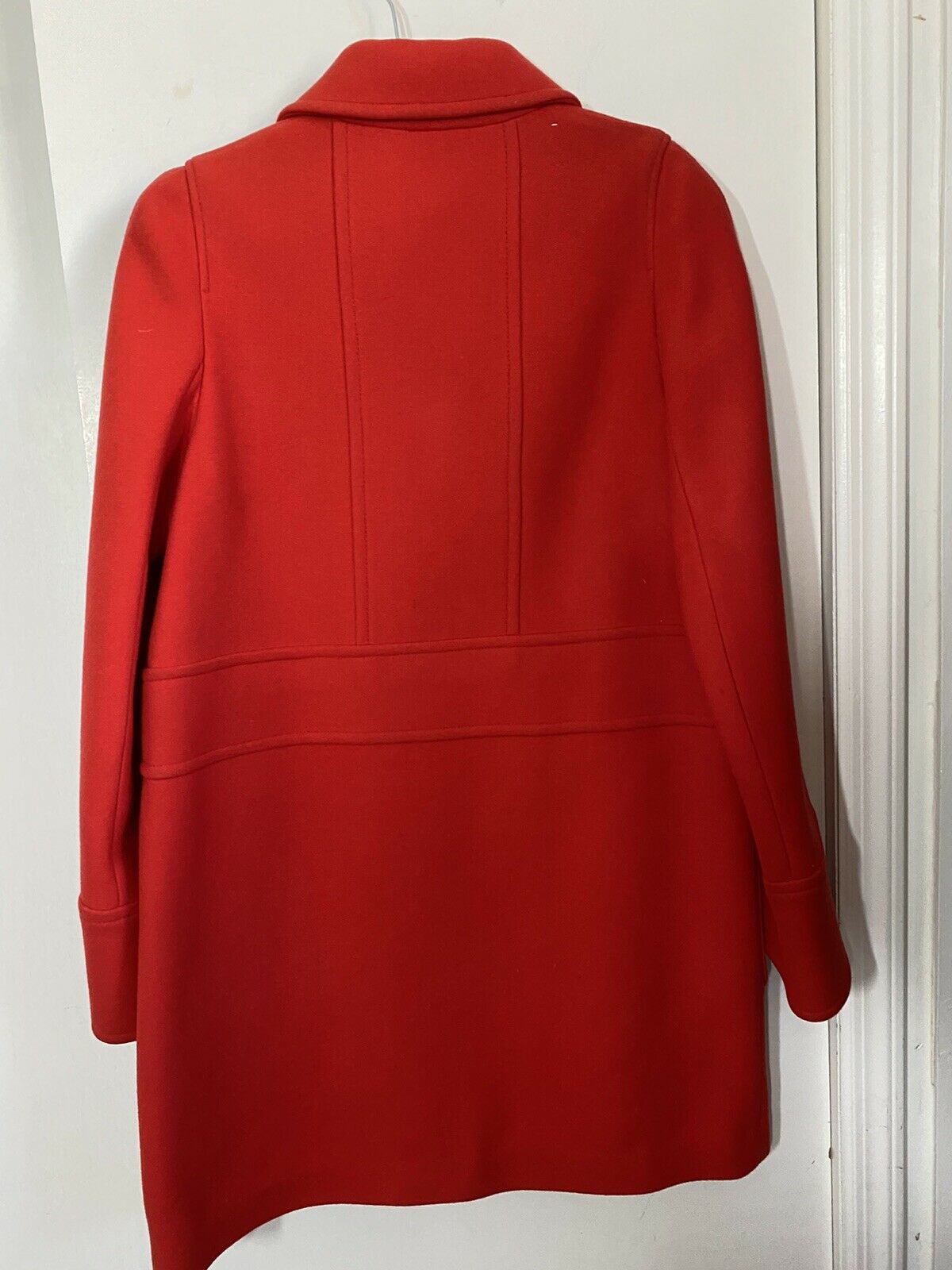 Msrp 2,500 PIAZZA SEMPIONE Red  Coat Size 40 Small