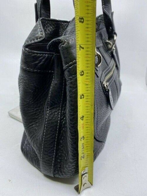 coach large black leather shoulder bag