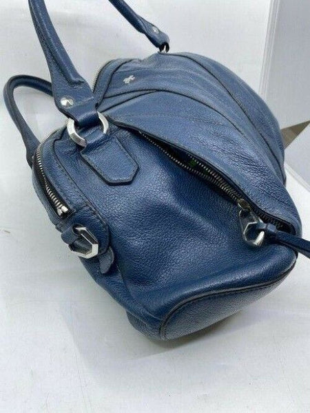 oryany in need of tlc blue leather tote