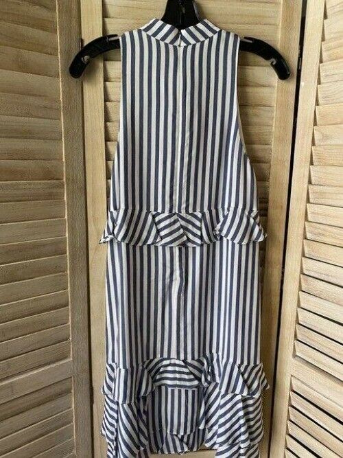 Nicole miller navy white new stripe msrp small short casual dress
