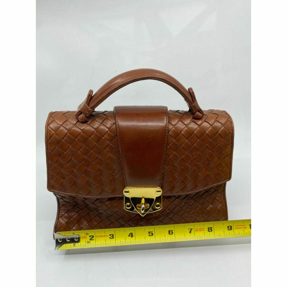 BOTTEGA VENETA Brown Woven Leather Handbag Msrp 1,200
