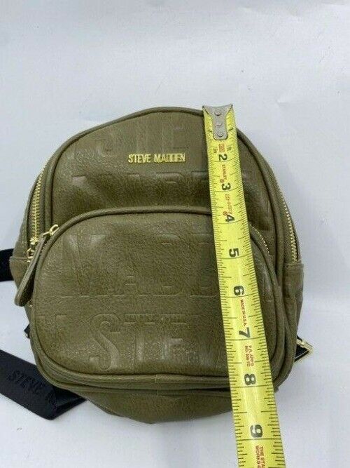 steve madden green leather backpack