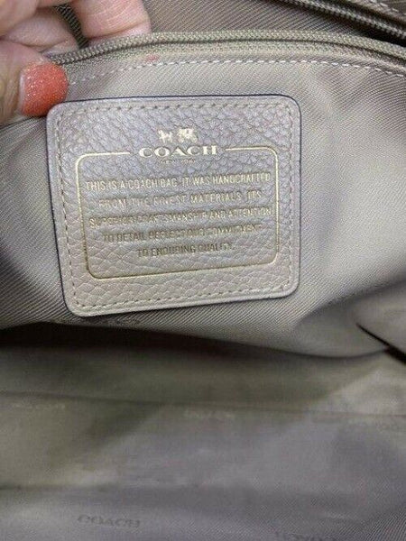 Coach prairie medium satchel tan leather cross body bag