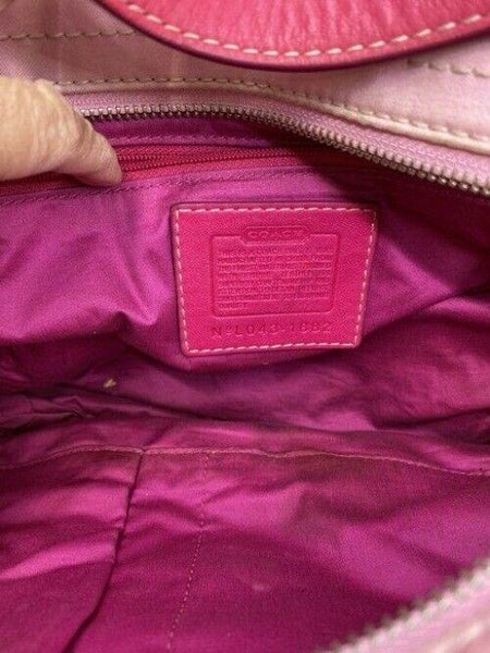 coach medium material pink fabric shoulder bag