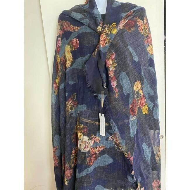 NWT! FRANCO FERRARI Floral Silk Scarf Bergorf Goodman Exclusive $350