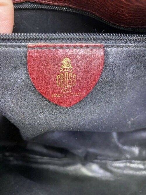 mark cross vintage shoulder burgundy leather cross body bag