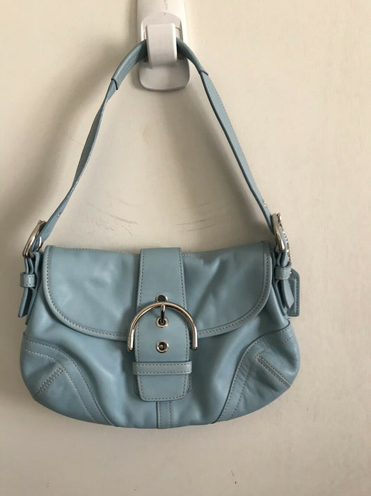 COACH Blue Leather Hangbag