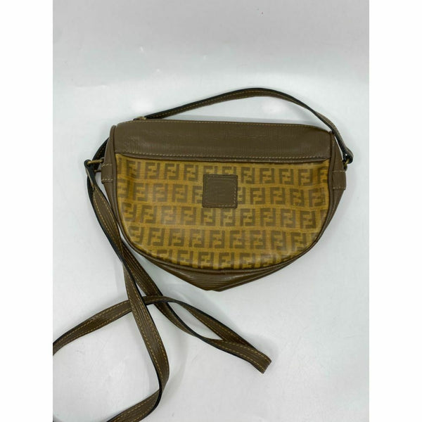Fendi Brown Vintage All Over Logo Crossbody Bag