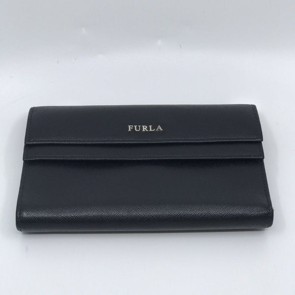 FURLA Black Saffiano Leather Clutch/ Wallet