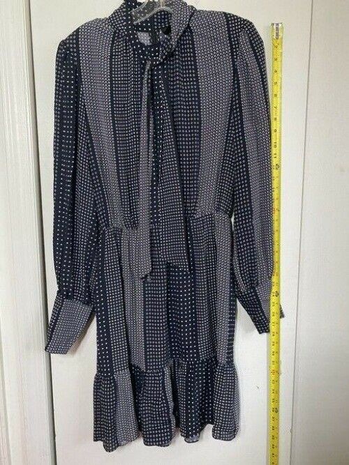 nicole miller navy white new foulard msrp