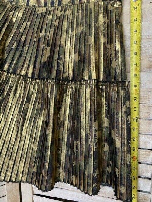 Nicole Miller gold green msrp skirt