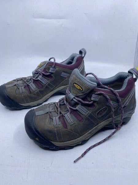 Keen Tan Purple Gray Lace Up Work Bootsbooties Size Us