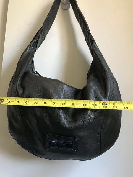 MARC JACOBS Dark grey Large Leather Hobo Bag