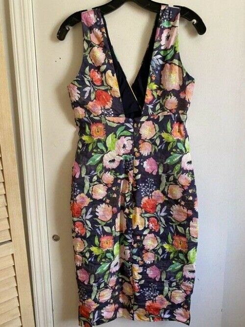 Nicole Miller multicolor new floral mini stretch msrp small short casual dress