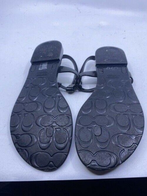 Coach Black Unique Adjustable Sandals Size Us