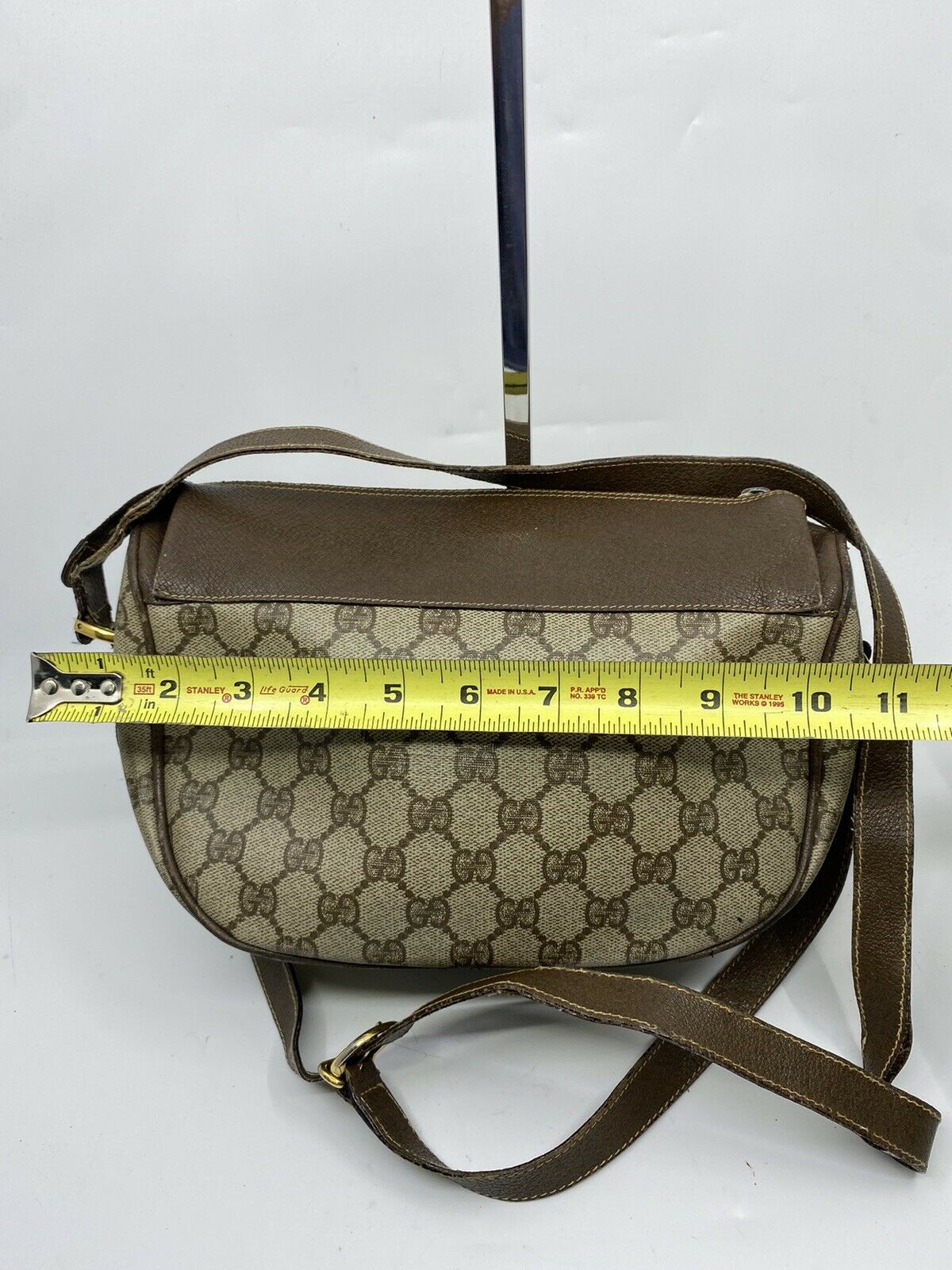 GUCCI Vintage Brown Monogram Shoulder Bag