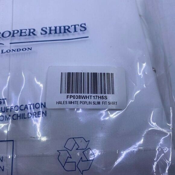 Charles Tyrwhitt Hales White Poplin Slim Fit Shirt