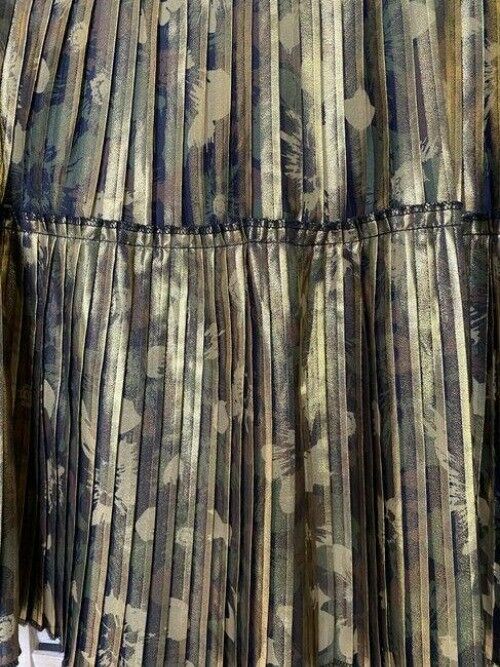 Nicole Miller gold green msrp skirt