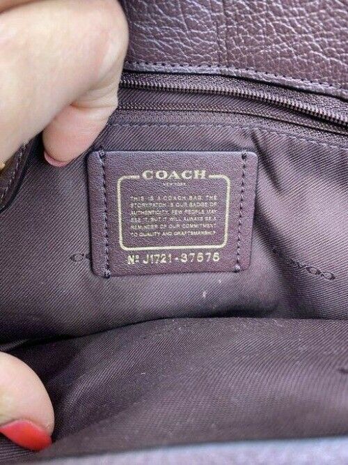 coach handbag w strap burgundy leather cross body bag