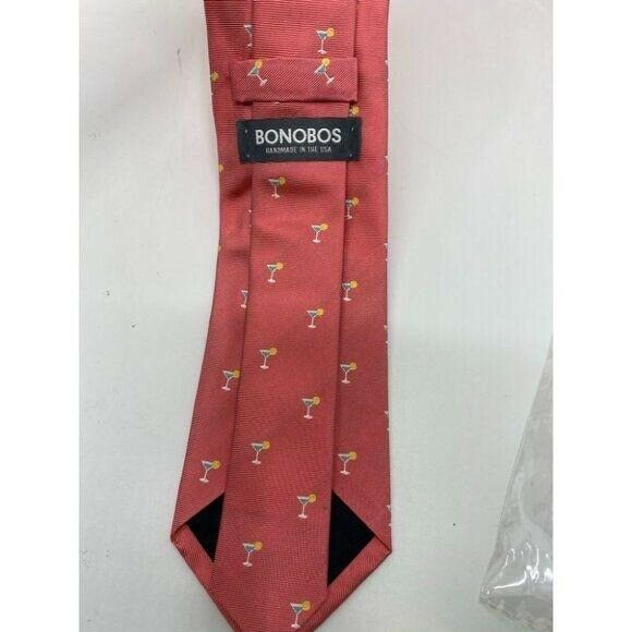 New! BONOBOS Red Premium Neck Tie Made in USA