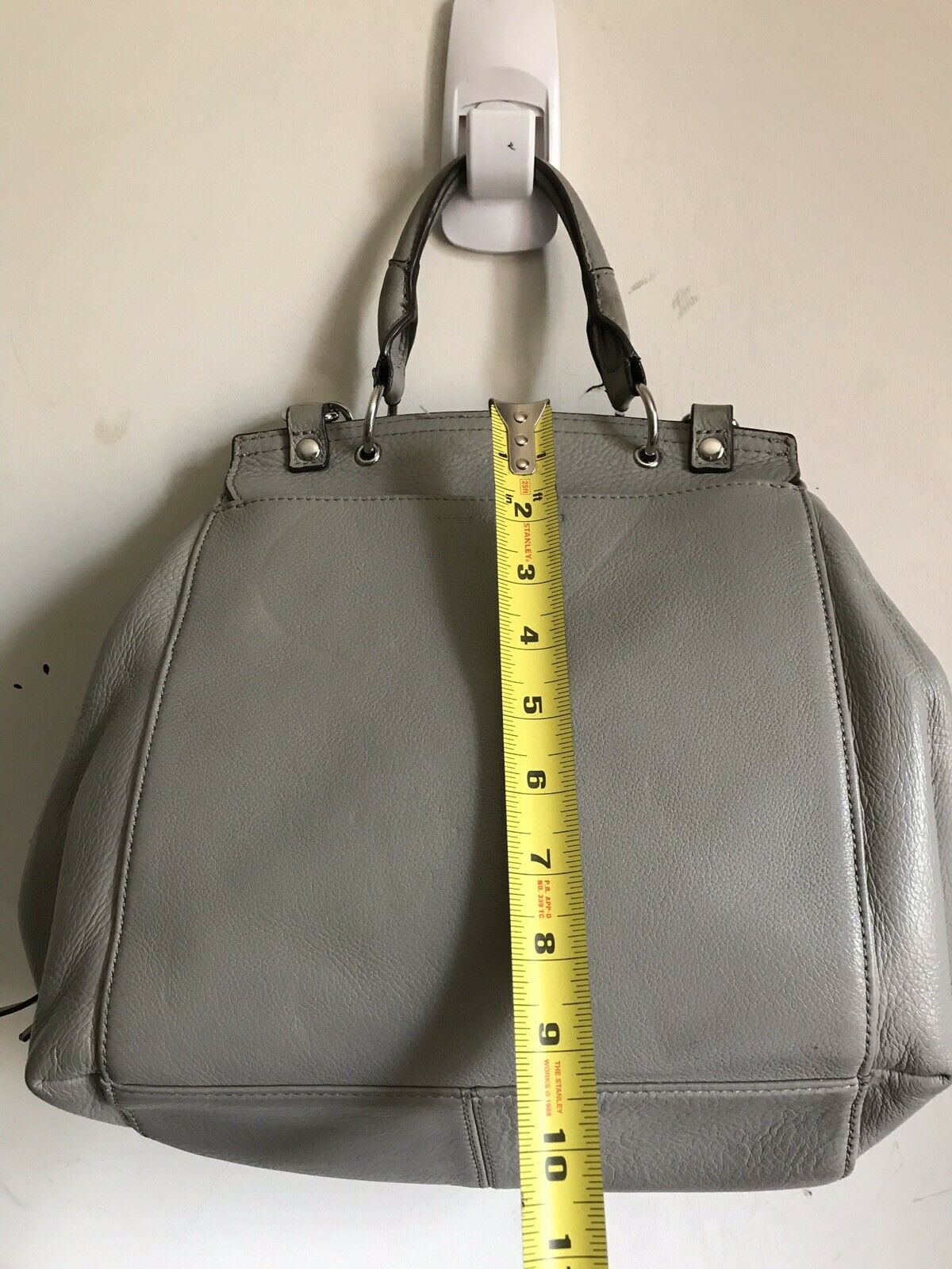 Aimee Kestenberg Grey Flap Bag With Silver Metal Hardware