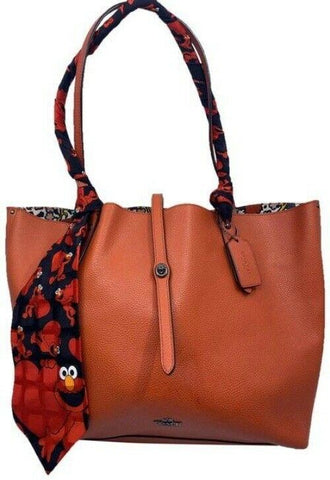 coach tote w bag tote w detachable specialty orange leather shoulder bag
