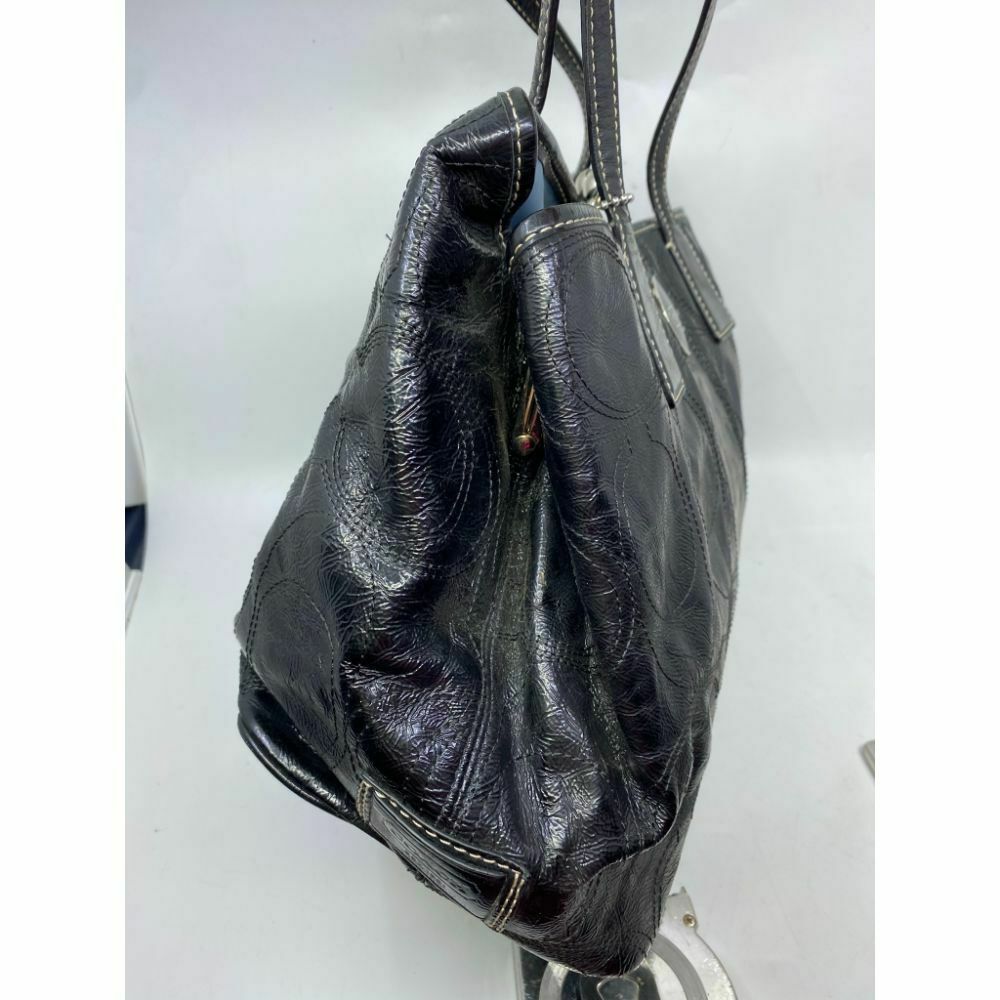 COACH Large Patent Leather Black Shoulder Bag