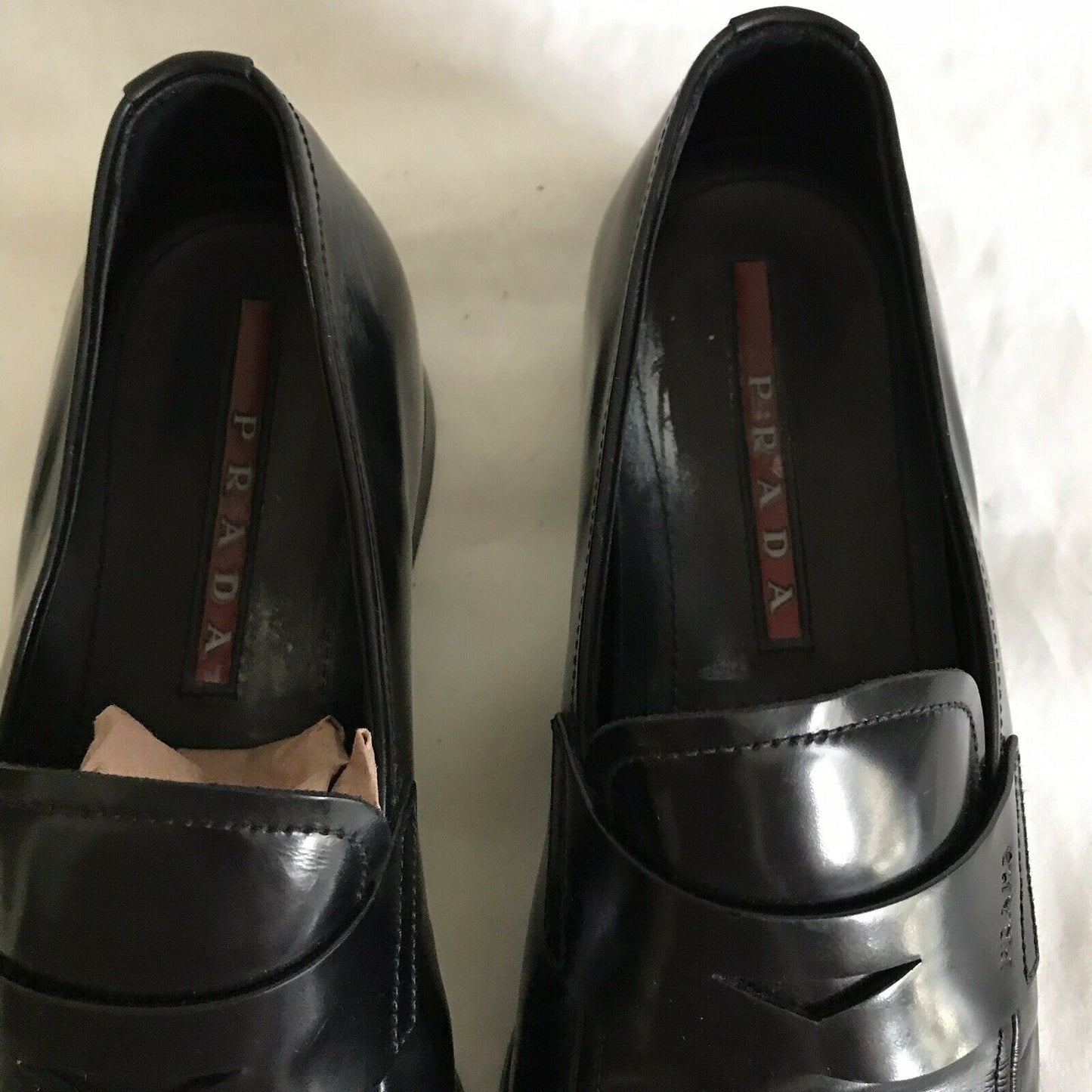 PRADA mens Leather Dress Shoes 6.5