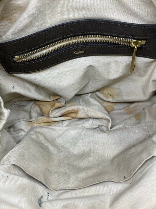 chloe handbag brown leather tote