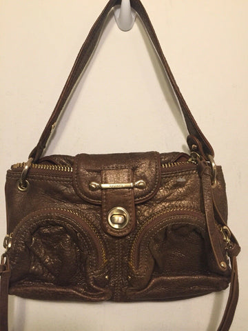 BOTKIER Mini Brown W/ Bronze Shimmer Clutch/ Mini Purse