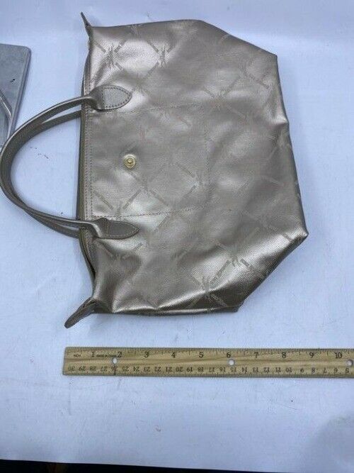 Longchamp Shinny Gold Nylong Tote