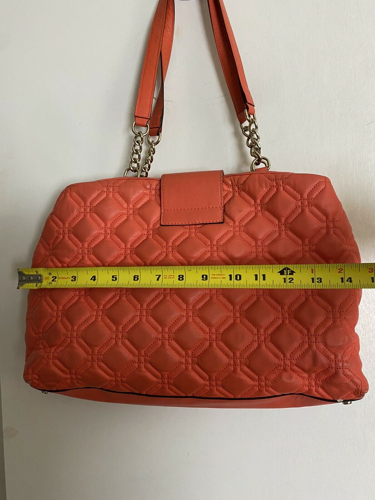 Kate Spade Orange Leather Tote Bag