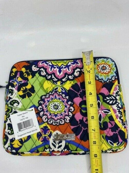 vera bradley multi color quilted fabric cosmetic bag