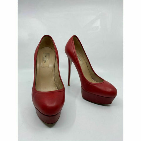 VALENTINO Red High Heels Size 37 Msrp 990 Made in Italy