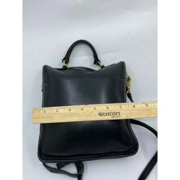 Coach Vintage Flap Closure Black Crossbody Bag