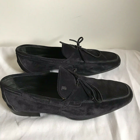 TOD’S Men’s Navy Suede Loafers Us Sz 10.5