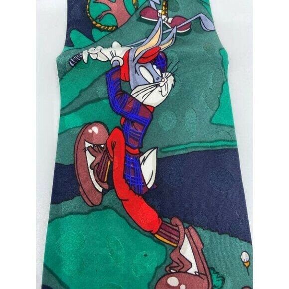NWOT Looney Tunes Neck Tie Country Club Green Navy