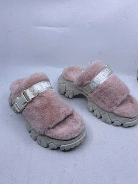 Angel Chen Pink Faux Fur Mulesslides Size Eu