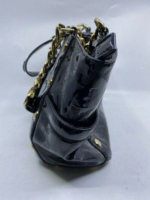 michael kors bag black patent leather tote