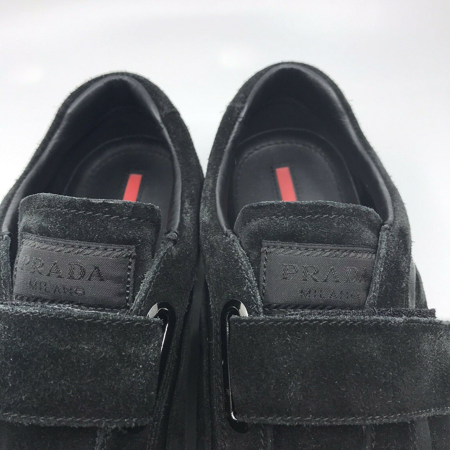 PRADA Men’s Suede Velcro Front Sneakers sz 8