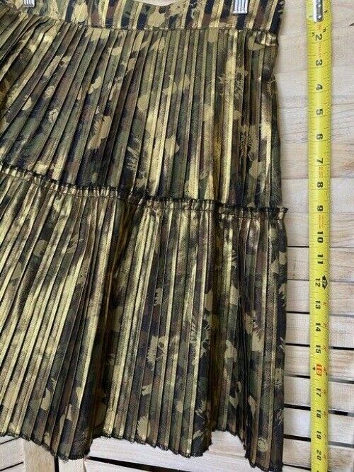 Nicole Miller gold green msrp skirt