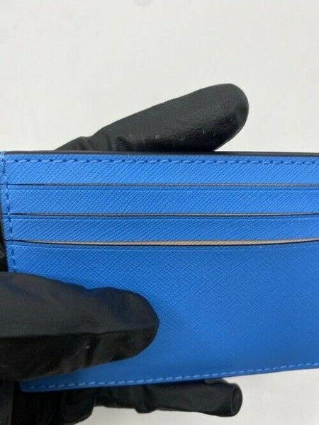 kate spade blue slim leather cardholder wallet