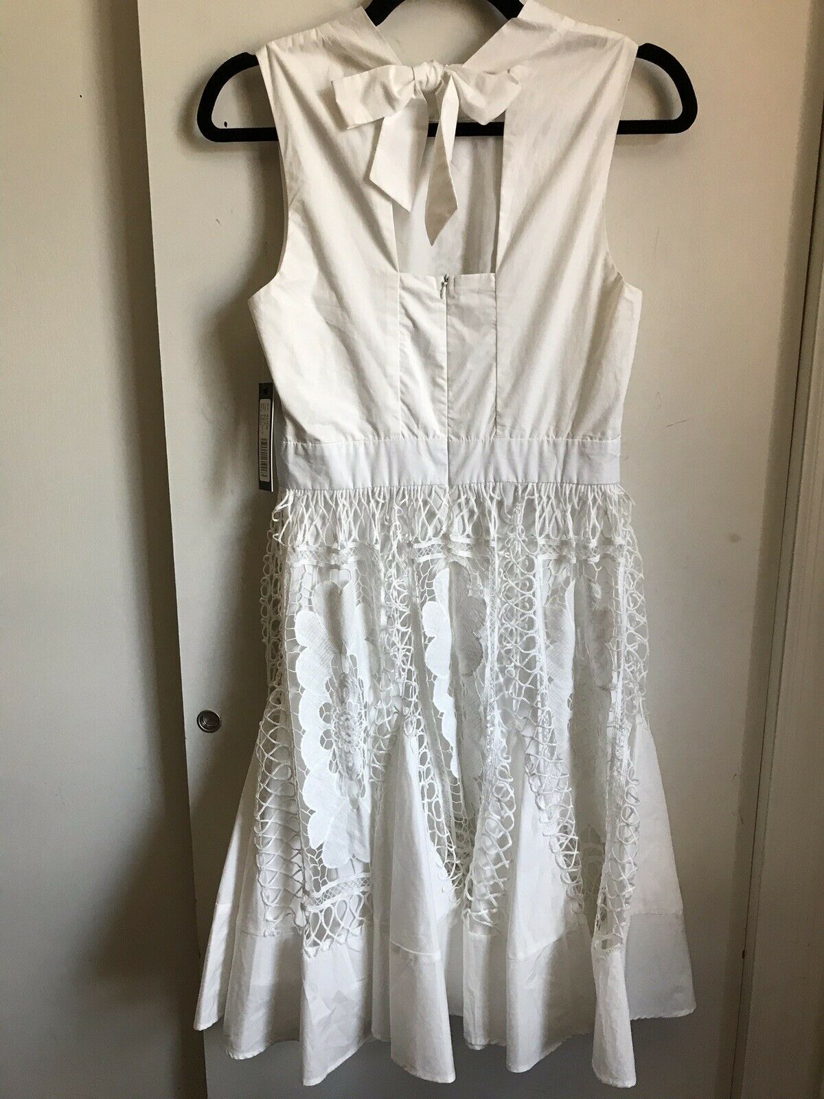 NWT! GRACIA White Crochet Detail Dress Small