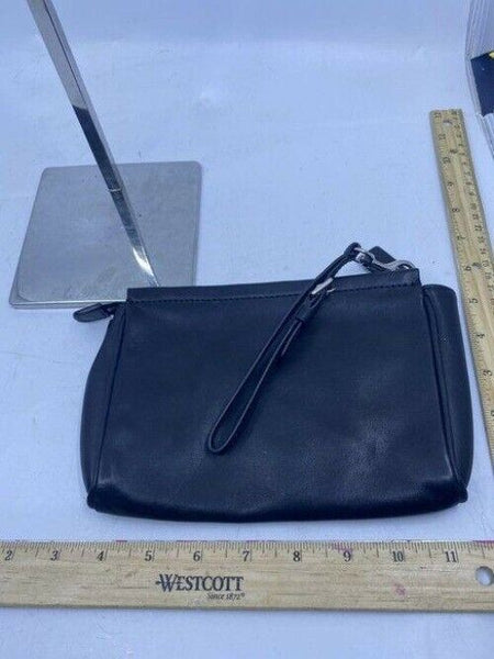 Coach Oversized Black Leather Wristlet